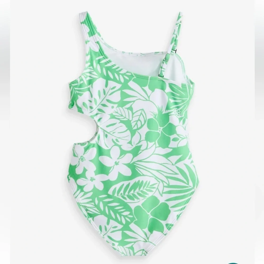 Abercrombie Kids Aysmmetrical Cut Out Floral Swimsuit!